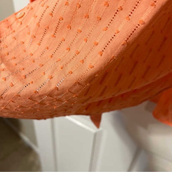 LOFT orange button down - Picture 3 of 4